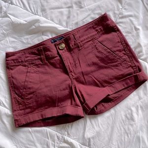 American Eagle maroon shorts